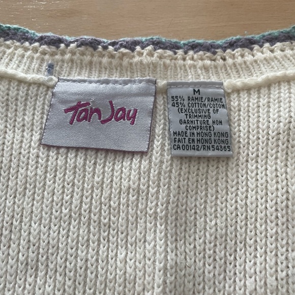 Crochet knit sweater vest- costal grandma vibes - Picture 3 of 3